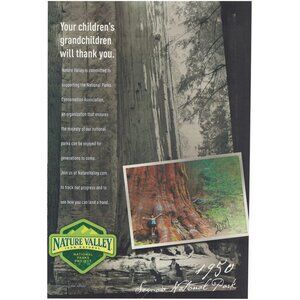 2010 Nature Valley Full Page Print Ad Original Sequoia National Park Project u